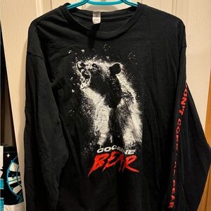 Cocaine bear promotional shirt